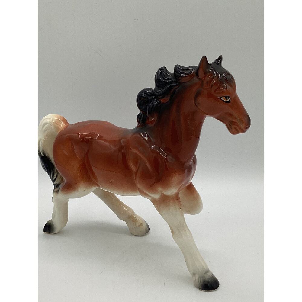 VNTG ORIGINAL ROSSINI PEGASUS JAPAN PORCELAIN HORSE 8" LONG PRANCING